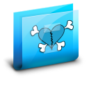 Folder Heart II Alt Blue Icon